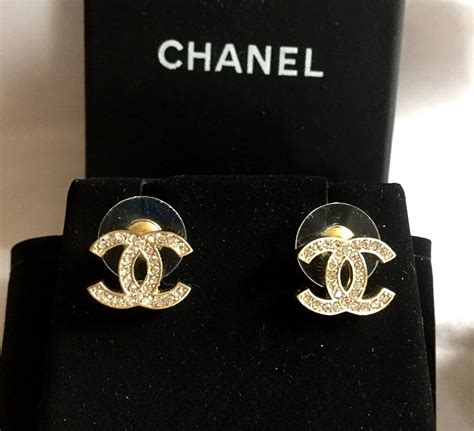 coco chanel studs|authentic chanel logo stud earrings.